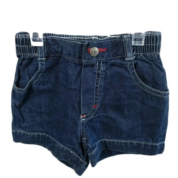 Oshkosh Girls Shorts Size 2/2T Blue Denim Jeans Patriotic 4th Of July Holiday - Picture 2 of 6